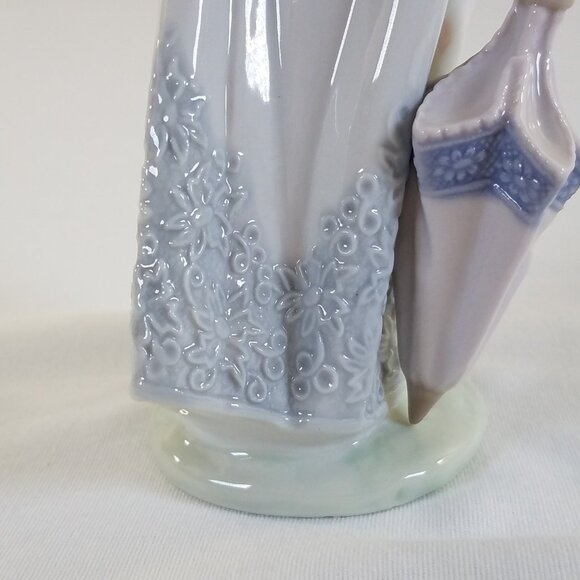 LLadro 7611 Summer Stroll Figurine 9" Girl Cat Dove Porcelain Retired Mint - Picture 14 of 14